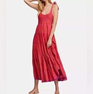 Free People Kika’s Printed Midi Dress, size M